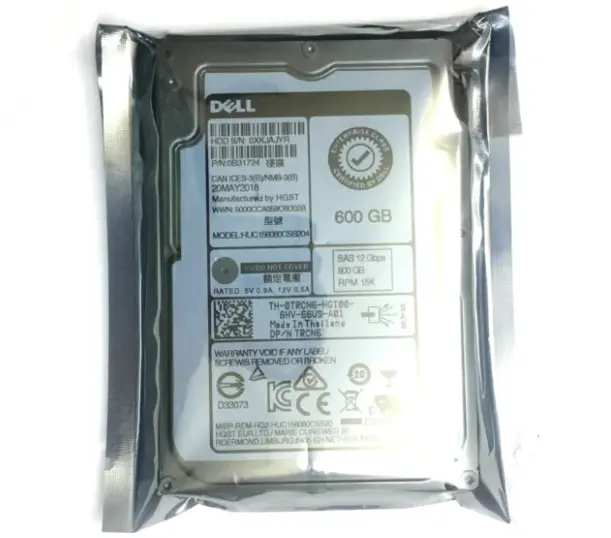 Dell 600GB 15K SAS 12Gbps 2.5 Hard Drive