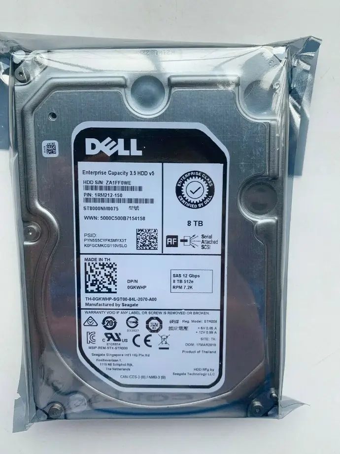 Dell 8TB 7.2K SAS 12Gbps Hard Drive