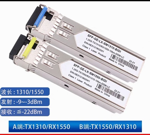 SFP-GE-LX-SM1310-BiDi and SFP-GE-LX-SM1550-BiDi